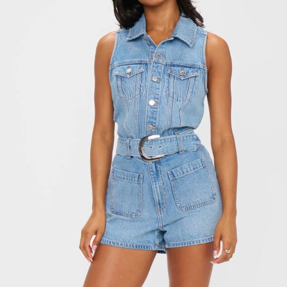 SHOW ME YOUR MUMU Rancho Mirage Romper Hailstorm Size Medium